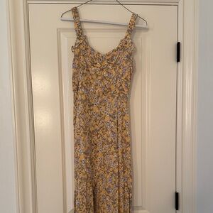 Promesa Yellow and Purple Floral Maxi Dress